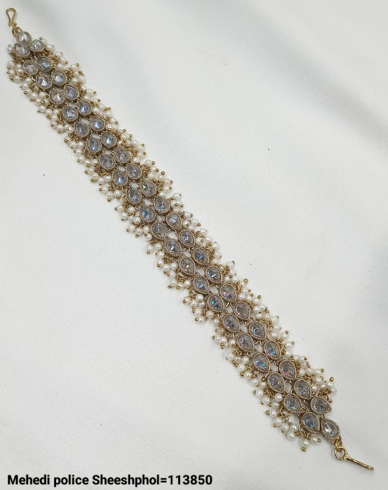 Antique Gold Plated With Pearl Sheeshphol