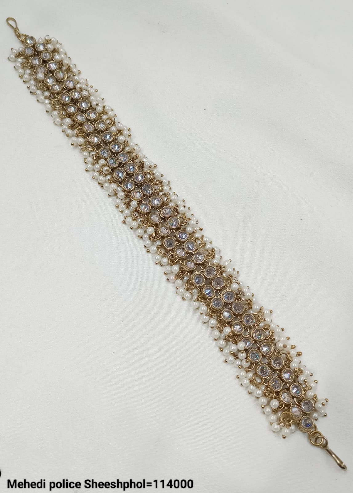 Antique Gold Plated With Pearl Sheeshphol