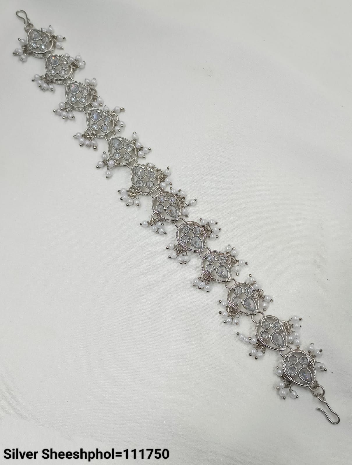 Antique Gold & Silver Plated With Pearl Sheeshphol