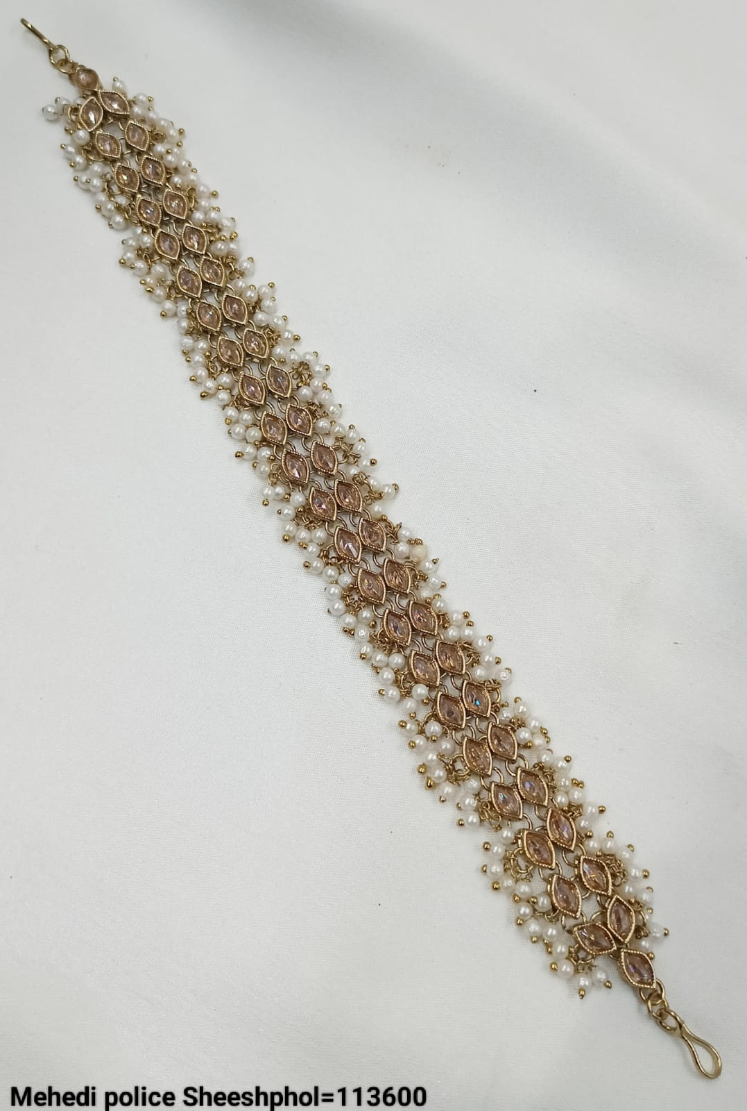 Antique Gold Plated With Pearl Sheeshphol