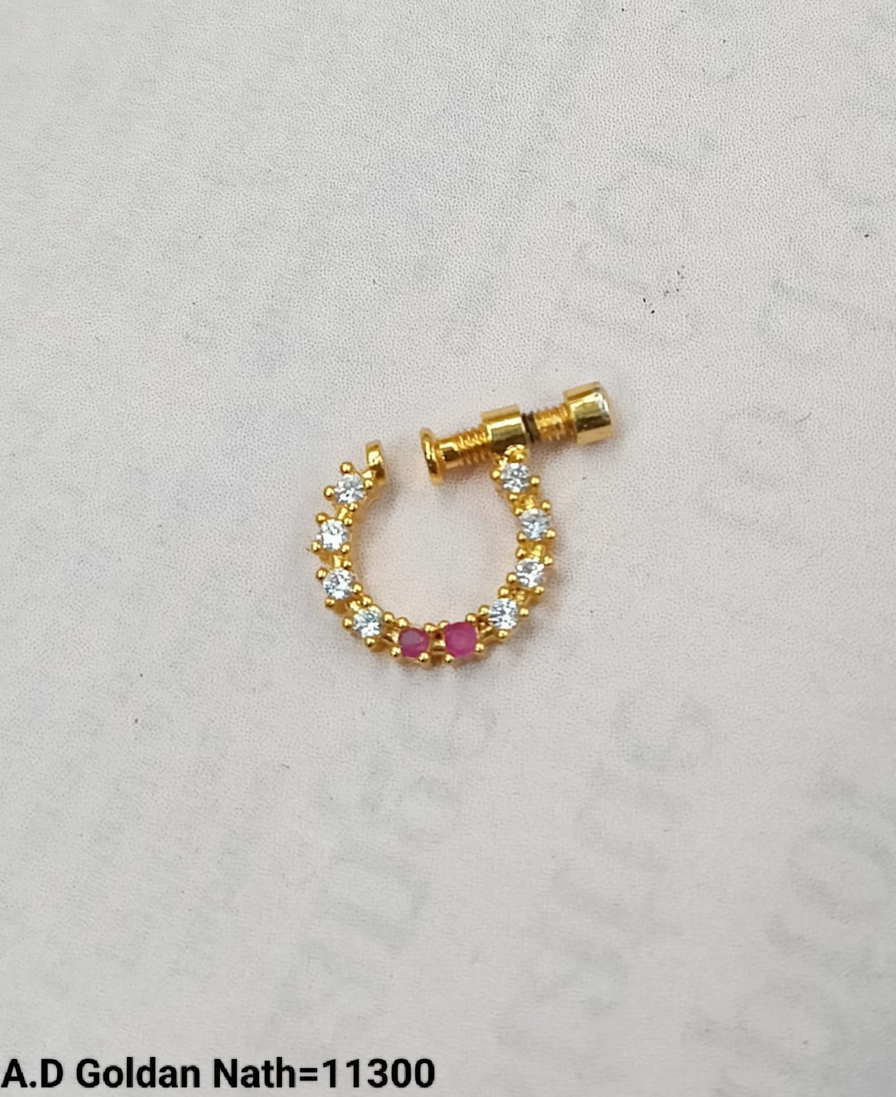 Traditional Stylish Gold Plated Nose Pin