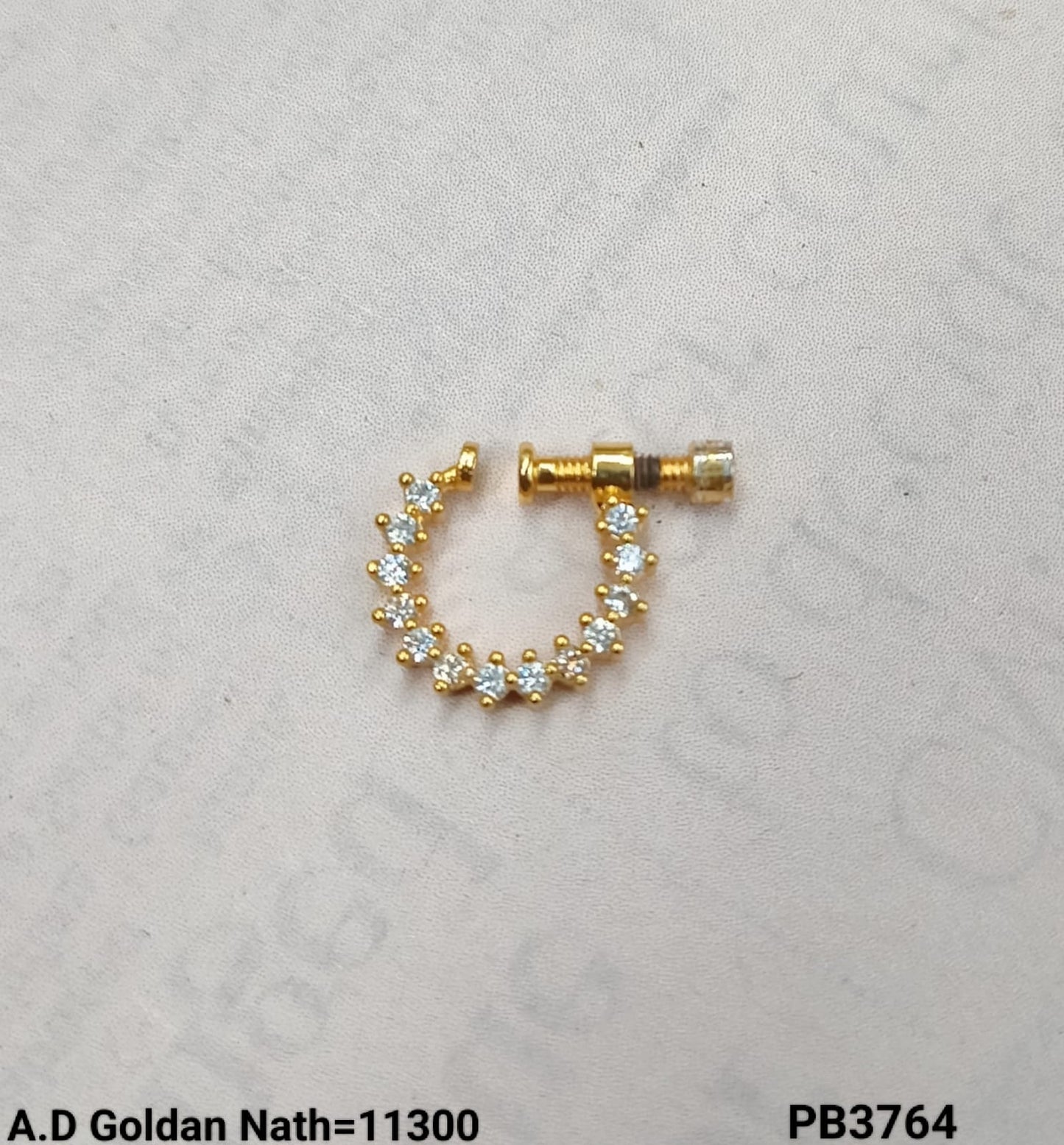 Traditional Stylish Gold Plated Nose Pin