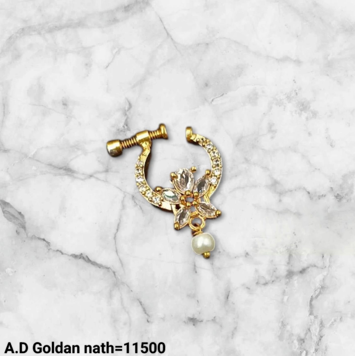 Gold Plated Traditional Stylish Ethnic Nose Pin