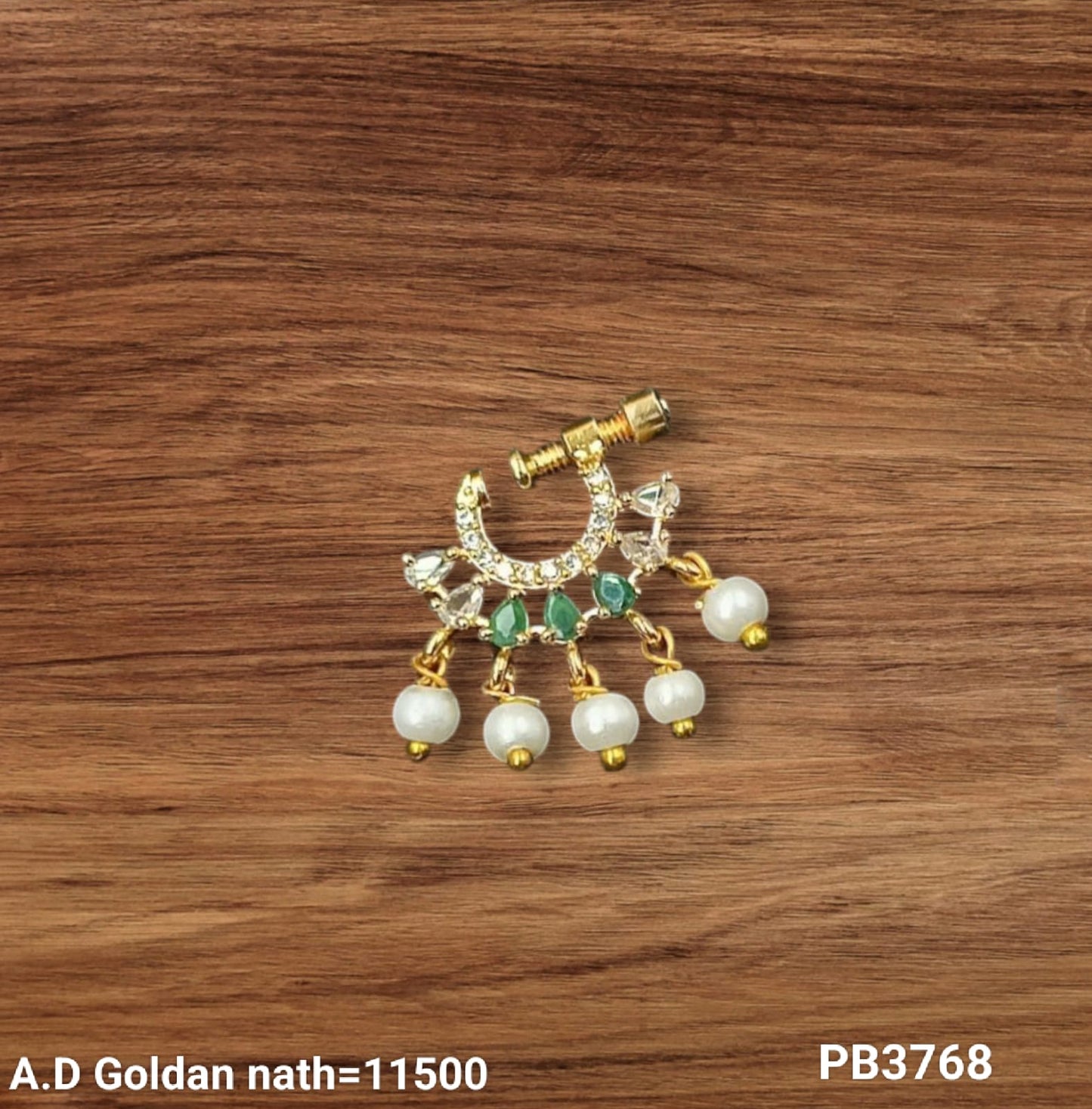 Gold Plated Traditional Stylish Ethnic Nose Pin