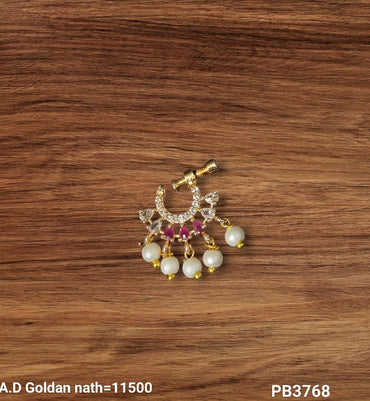 Gold Plated Traditional Stylish Ethnic Nose Pin