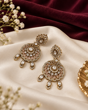 Royal Medallion Kundan Earrings