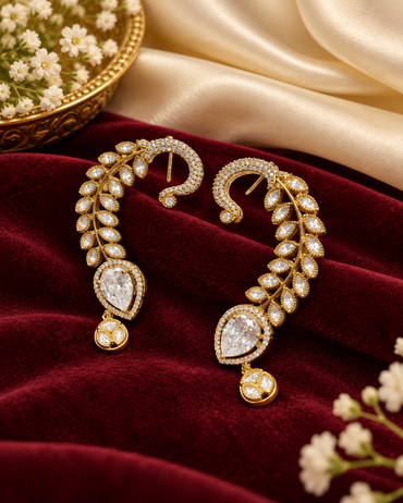 Heritage Peacock Vine Ear Cuffs