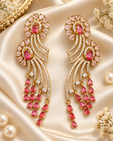 Elegant American Diamond Dangle Earrings For Woman & Girls