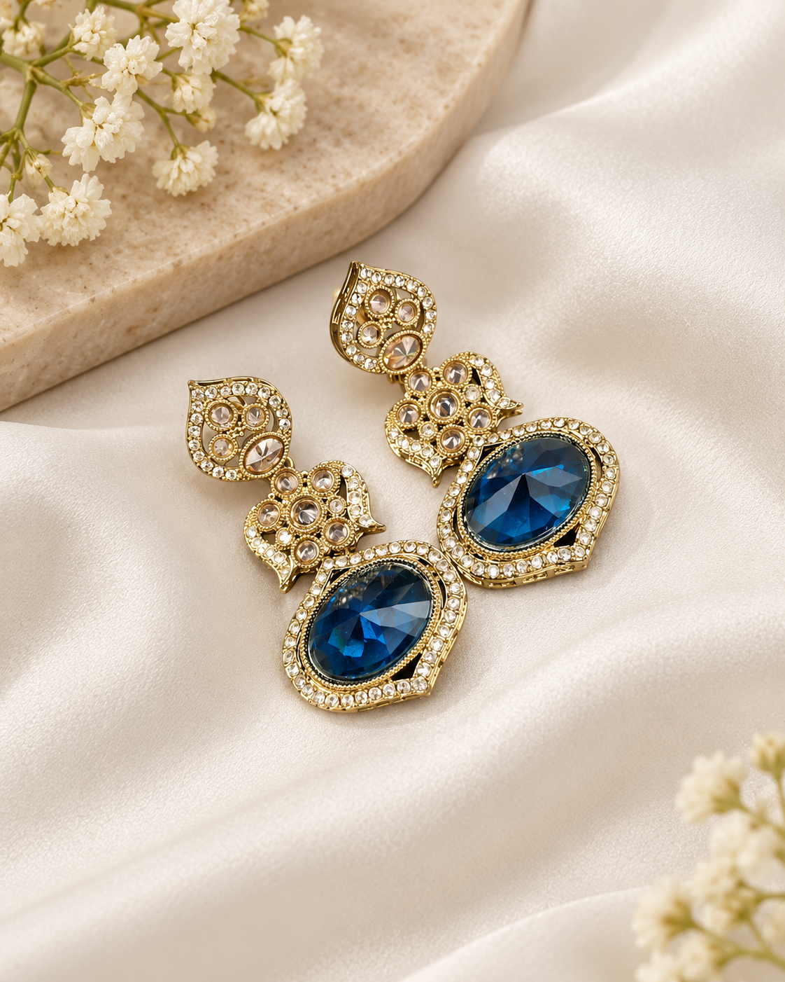 Tiered Crystal Chandelier Drop Earrings