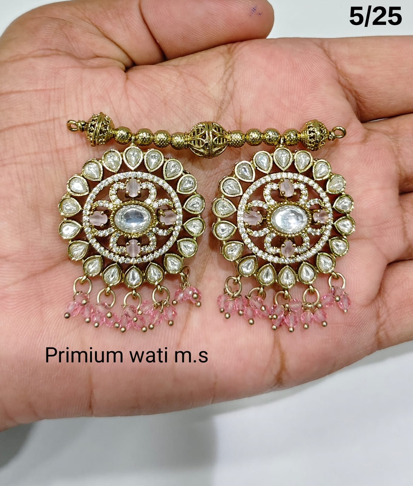 Traditional Premium CZ Mangalsutra Pendant with Kundan Detailing