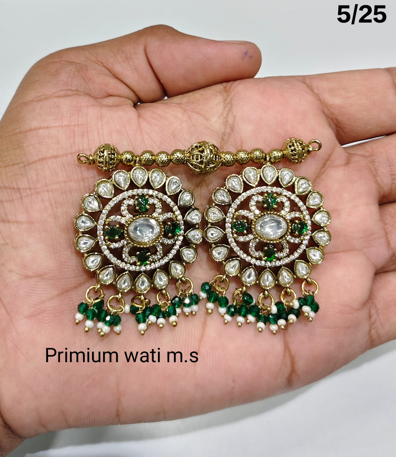 Traditional Premium CZ Mangalsutra Pendant with Kundan Detailing