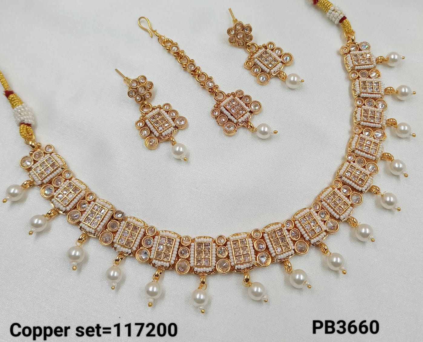 Copper Gold Polish Fancy Necklace Set