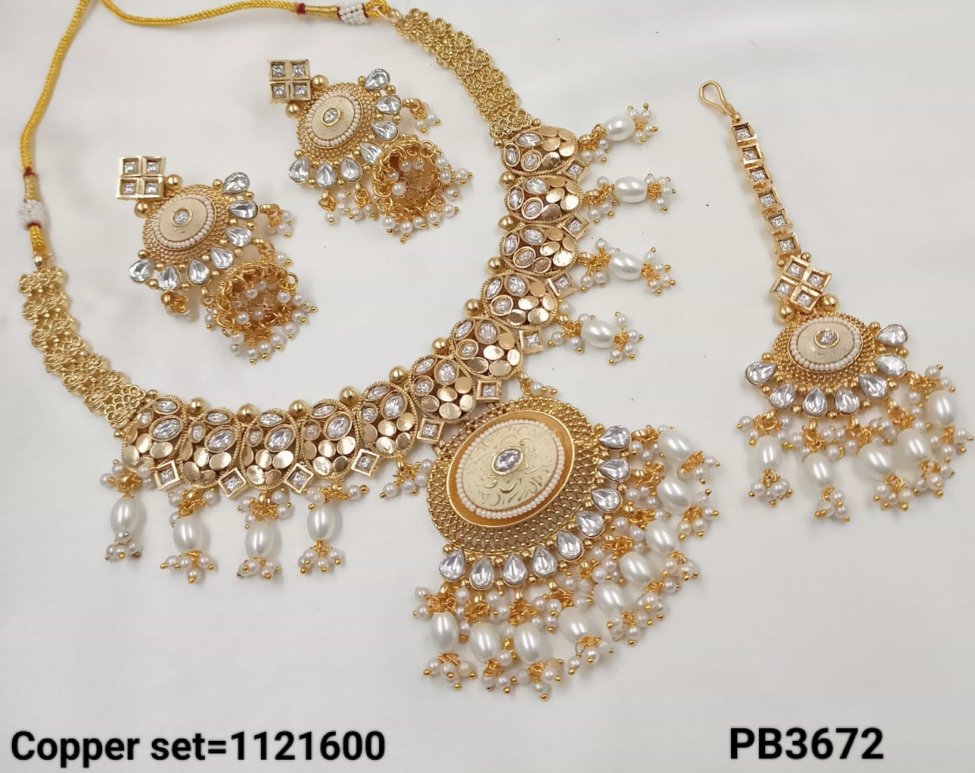 Traditional Copper Gold Polish Necklace Set
