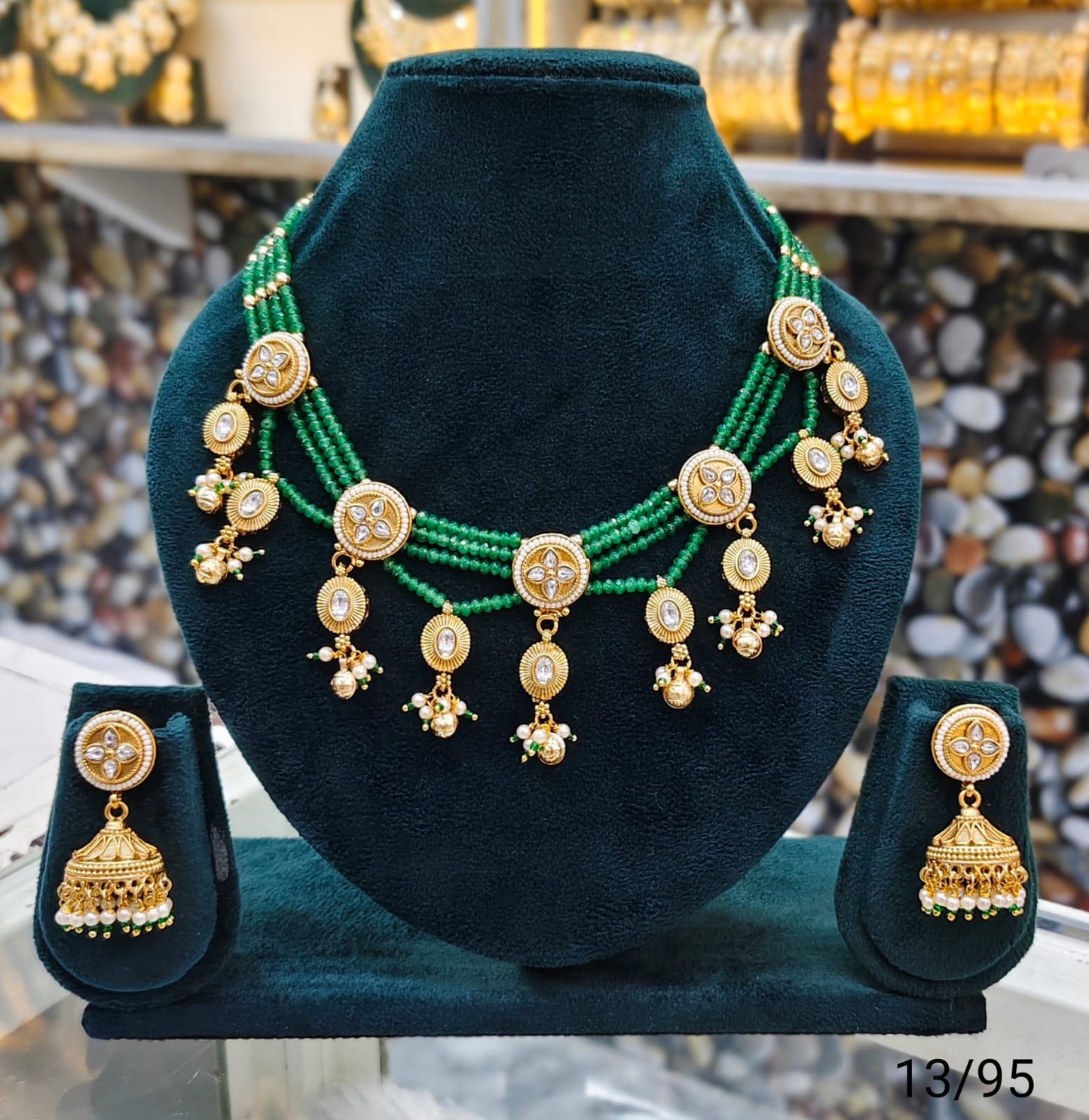 Stunning Multi-Stone Pendant Necklace with Matching Earrings