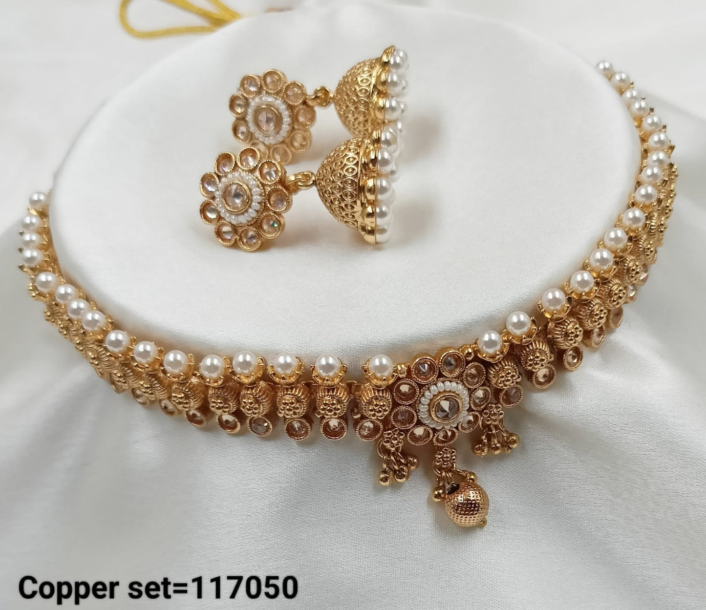 Copper Gold Polish Traditional Necklace Set