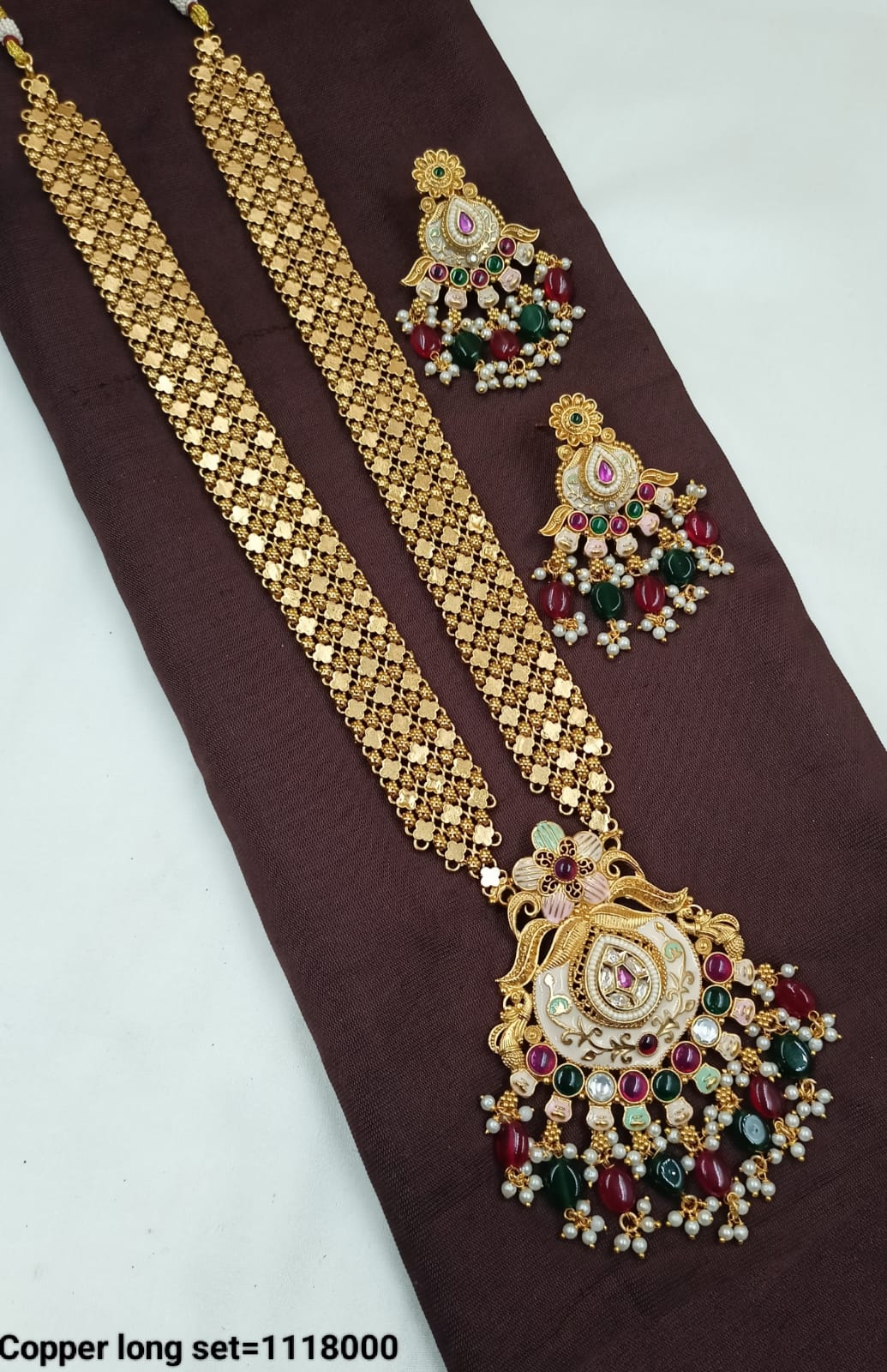Classic Indian Necklace and Earring Set for Bridal & Festive Wear