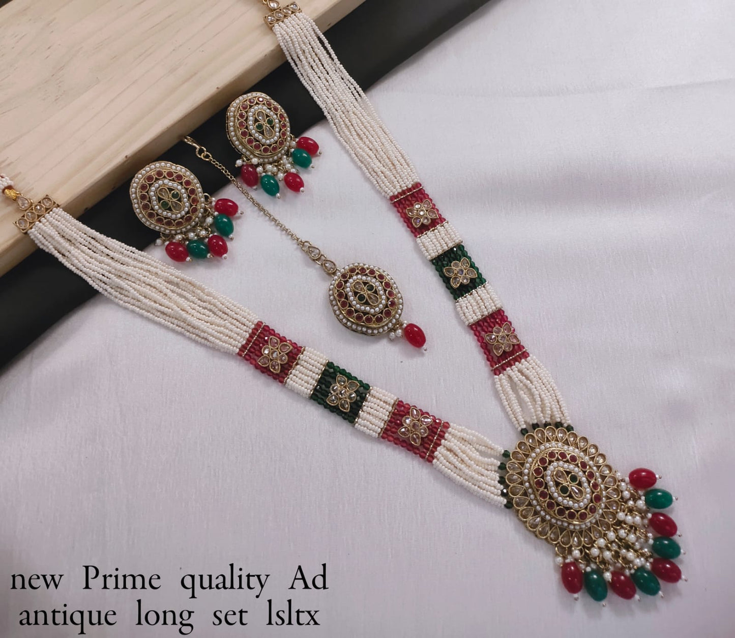 Gold Plated Kundan Stone Copper Jewellery Set