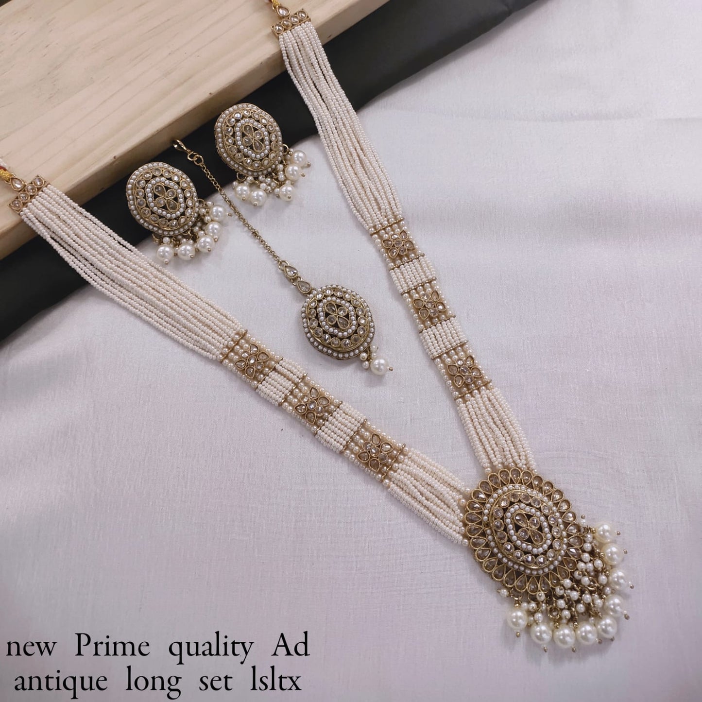 Gold Plated Kundan Stone Copper Jewellery Set