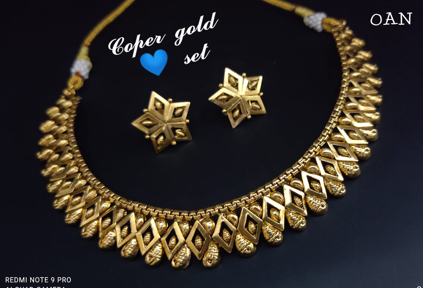 Ethnic South Indian Temple Jewelry with Geometric Star Studs