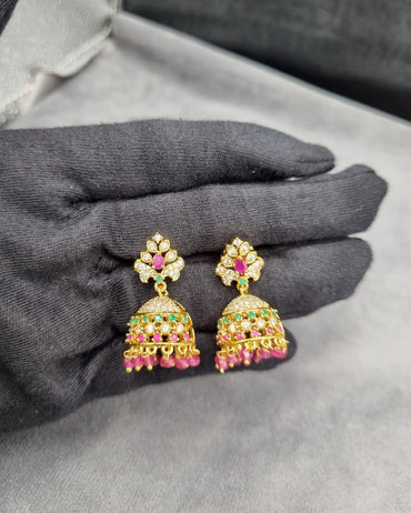 Ethnic Indian Temple Jhumka Earrings