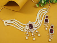 Fashion Choker Gold Plated Jewellery Set