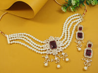 Fashion Choker Gold Plated Jewellery Set