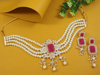 Fashion Choker Gold Plated Jewellery Set
