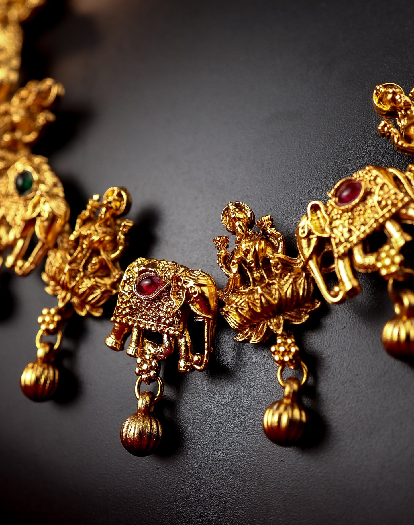 Traditional Lakshmi & Gaja Temple Necklace Set