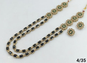 Antique Gold Plated Long Jewellery Set