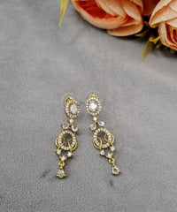 American Diamond Drop Necklace Set with Matching Dangle Earrings