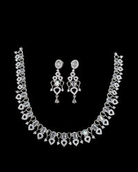 Sparkling American Diamond Necklace and Earrings Set