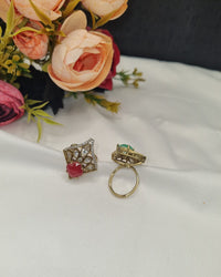 Majestic Heritage Rhombus Kundan Ring