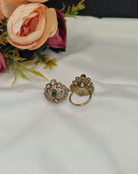 Majestic Tiara Kundan Ring
