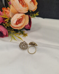 Majestic Tiara Kundan Ring