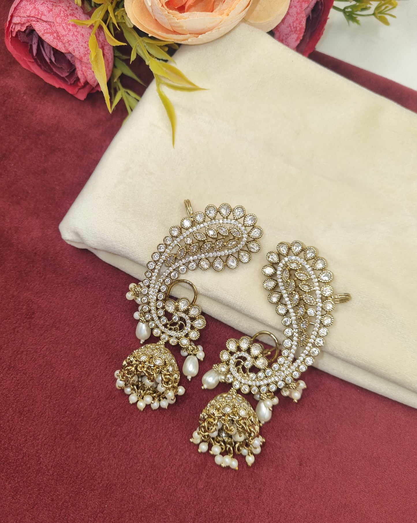 Royal Ambi Jhumka Ear Cuffs