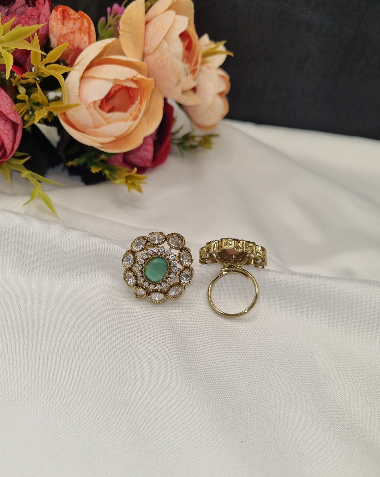 Imperial Mandala Kundan Ring