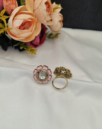 Royal Floral Kundan Ring