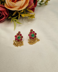 SOUTH STYLE FLORAL & LEAF CHARM NECKLACE SET