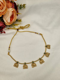 SUTHON STYLE ELEPHANT MOTIF CHARM NECKLACE SET
