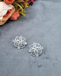 Radiant Floral Lace American Diamond Studs