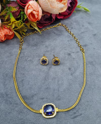 Elegant American Diamond Chain Choker Set