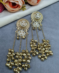 Ghungroo Tassel Floral Drop Earrings
