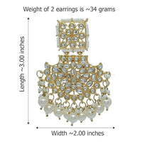 Statement Bridal Earrings with Pearl Drops – Traditional Wedding Jewellery