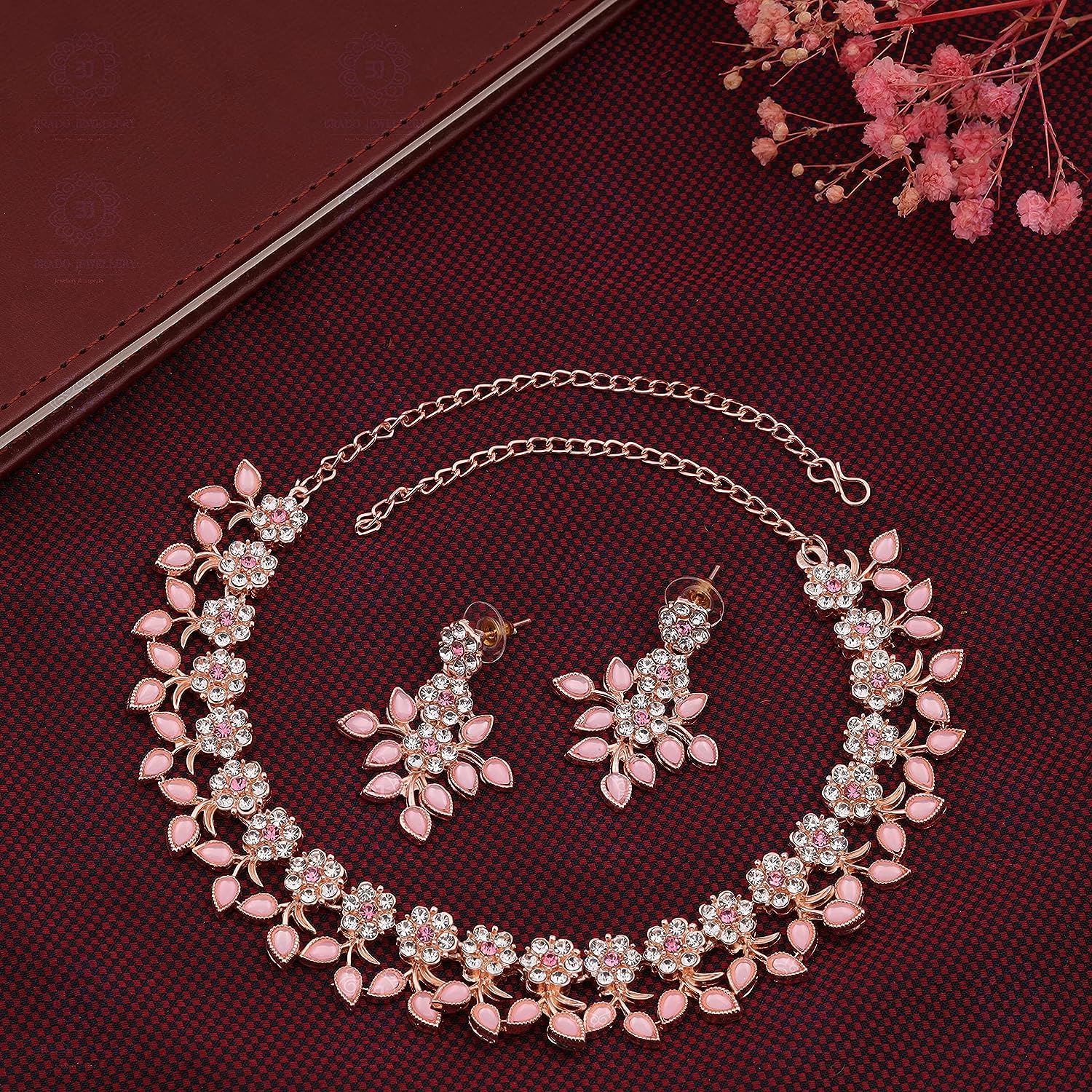 Choker Rose Gold Plated Jewellery Set