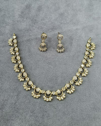 Gold-Plated Scalloped Circular Choker Set