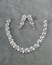 Dainty Floral Vine Jewelry Set Sophisticated Evening & Bridal Wear