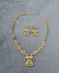 Gold-Tone Multi-Color AD Jewelry Set