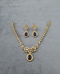 Teardrop Pendant Necklace & Matching Drop Earrings