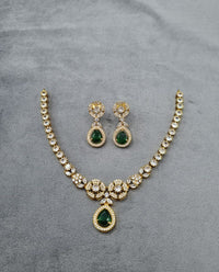 Teardrop Pendant Necklace & Matching Drop Earrings