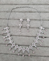 Geometric Link Set with Teardrop Jewellery set